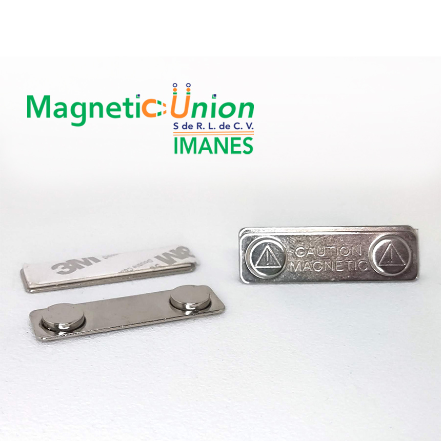 240 Porta Gafete Magnético Con 2 Imanes Potentes. 32mm